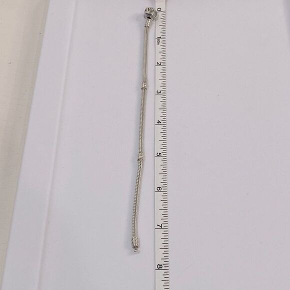 Pandora Moments Barrel Clasp Snake Chain Bracelet 925 Silver - Picture 7 of 12